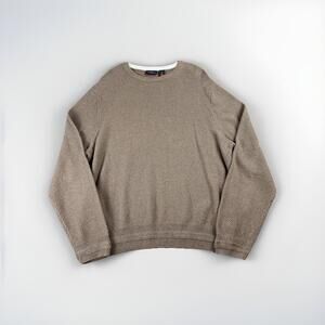 Y2K 90's Saddlebred Light Brown Chunky Knit Sweater Men's XL 100% Cotton